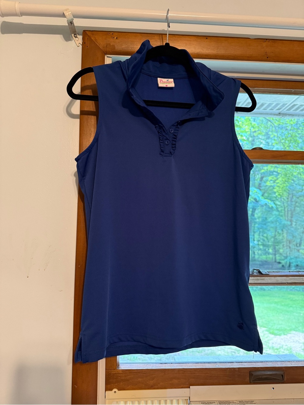 Sleeveless Golf Polo in Navy Blue